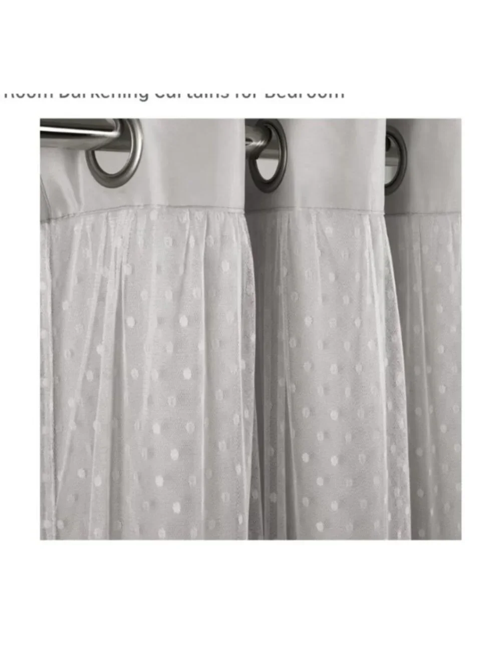Cottage Polka Dot Sheer Window Curtain Panel Set of 2-38